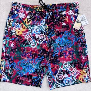 Fresh Prints Vibrant Graphic Board Shorts